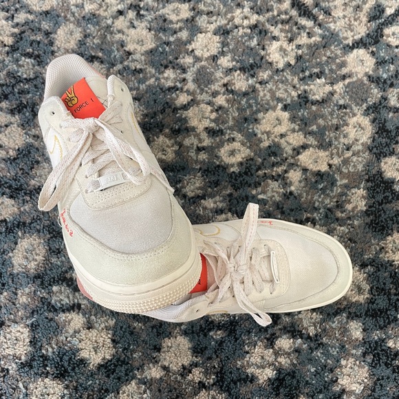 Women’s Nike Air Force 1 07 Low Leather Synthetic Coconut Milk - Picture 8 of 11